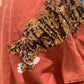 Womens Blue B Sequin Tiger Blouse Size Large NWT