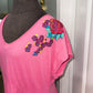Womens Johnny Was Tshirt Embroidered Dress Large Retails $255