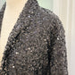 Womens Black Sequin Duster Size Large