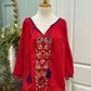 Womens KAS Designs Embroidered Blouse Size Medium