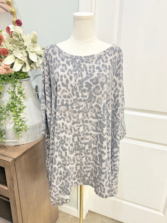 Womens Leopard Tunic 2XL EUC