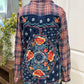 Womens Johnny Was Flannel Silk Button Down Size Small EUC