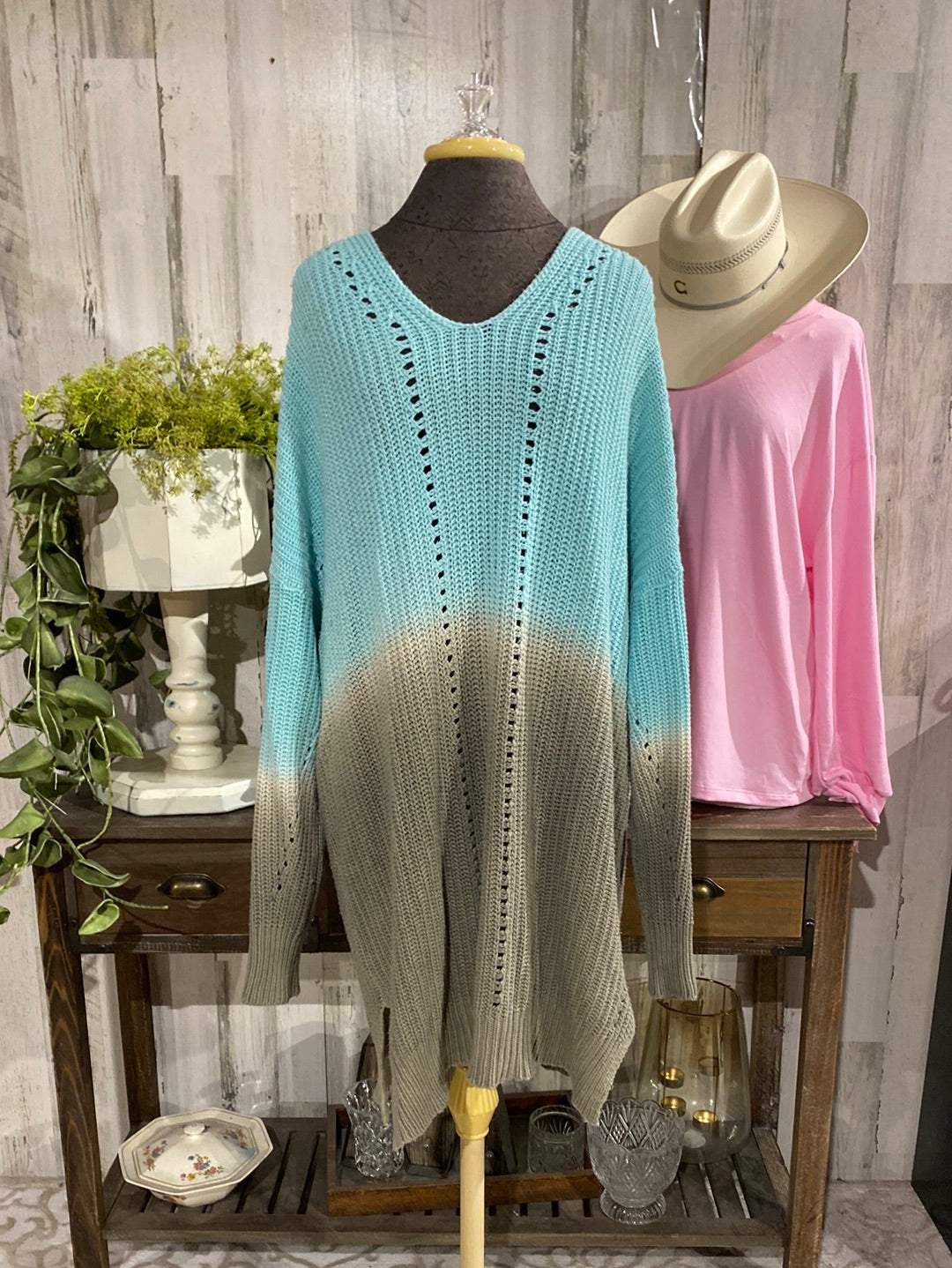 Womens Ombre Style Umgee Sweater 2XL