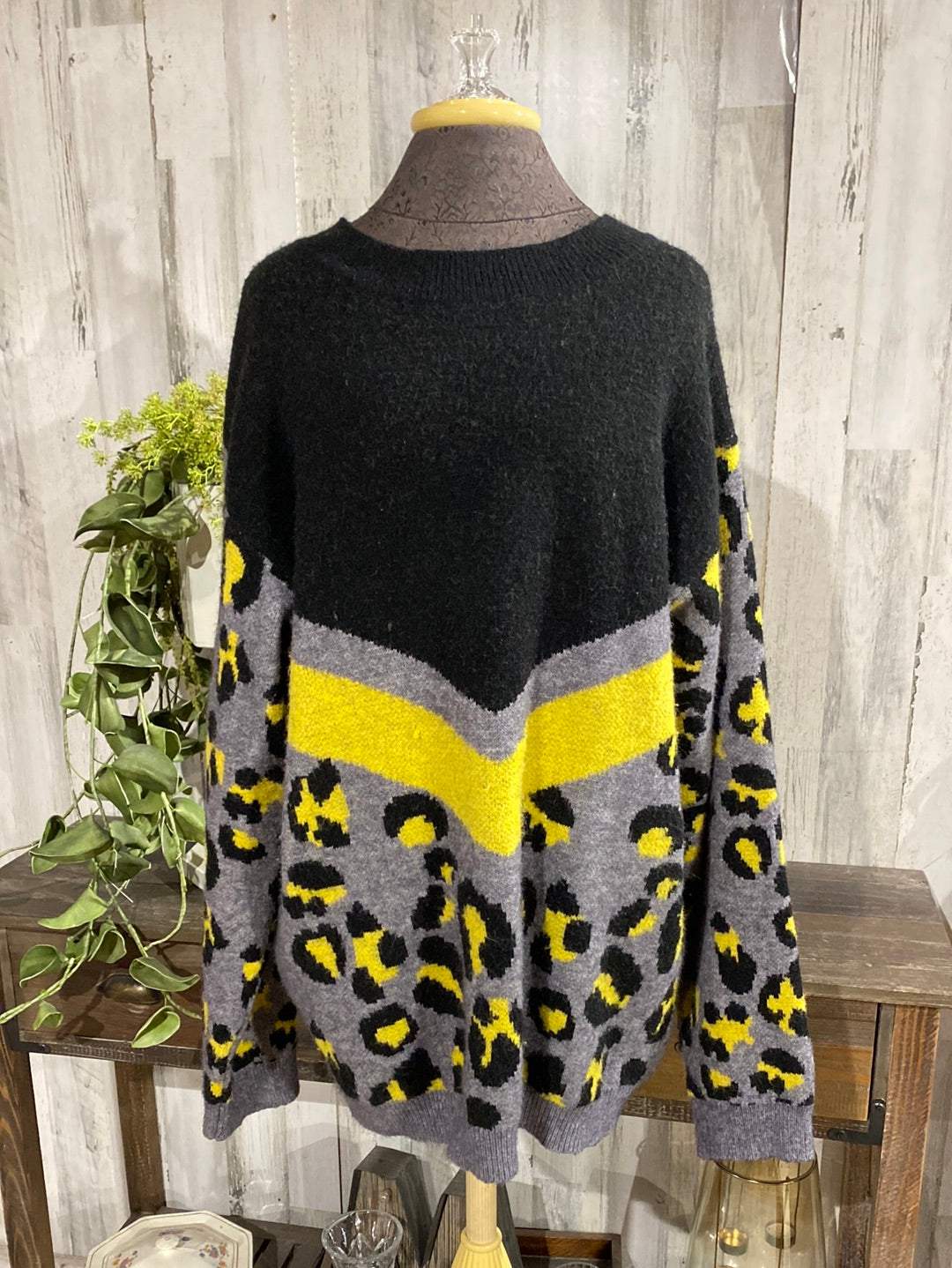 Womens Leopard Sweater 1X