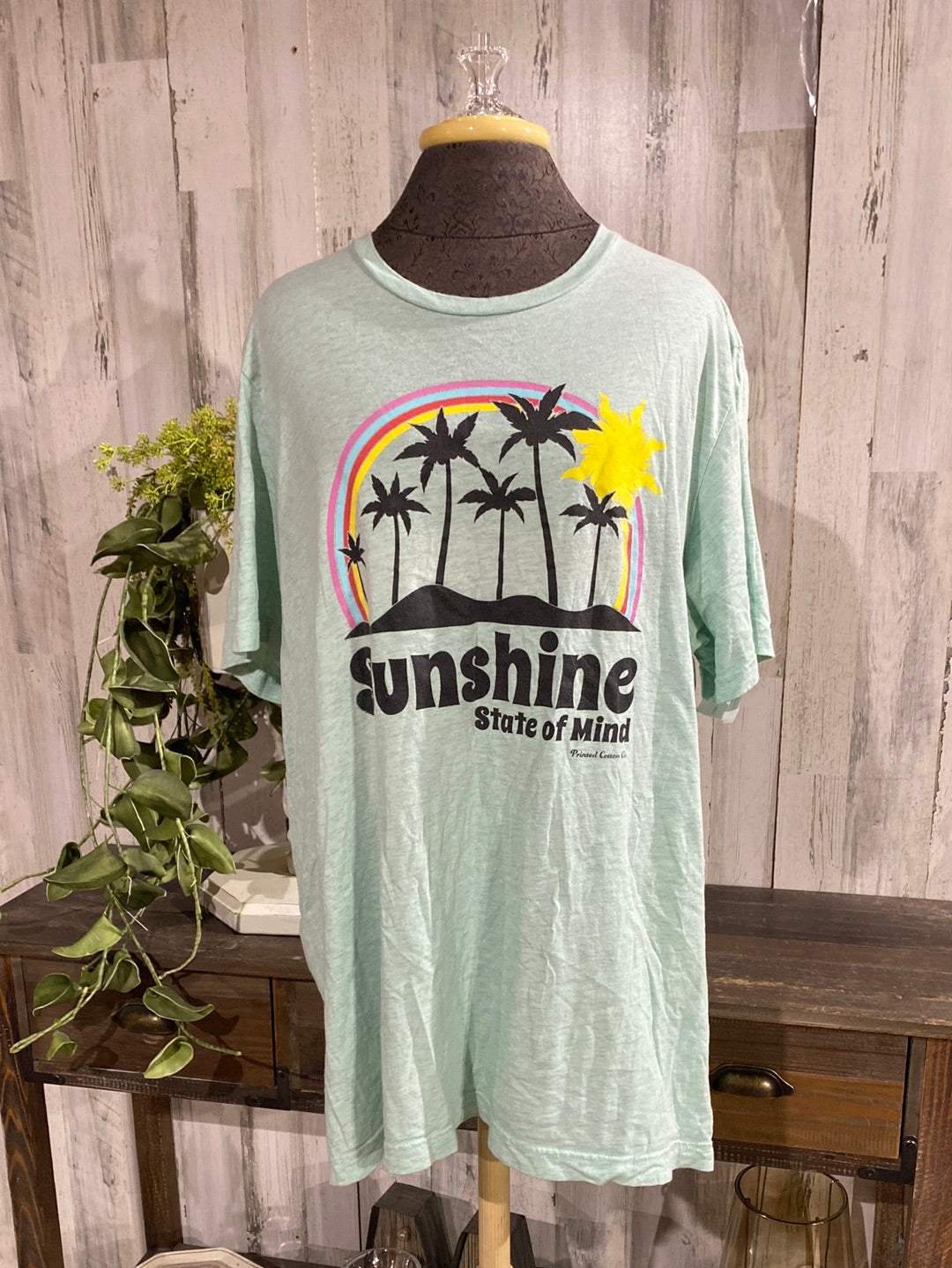 Womens Sunshine State Of Mind Tshirt 1XLarge