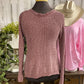 Womens Knit Cold Shoulder Sweater Large