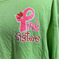Womens Pink Sisters Long Sleeve Tshirt Xlarge