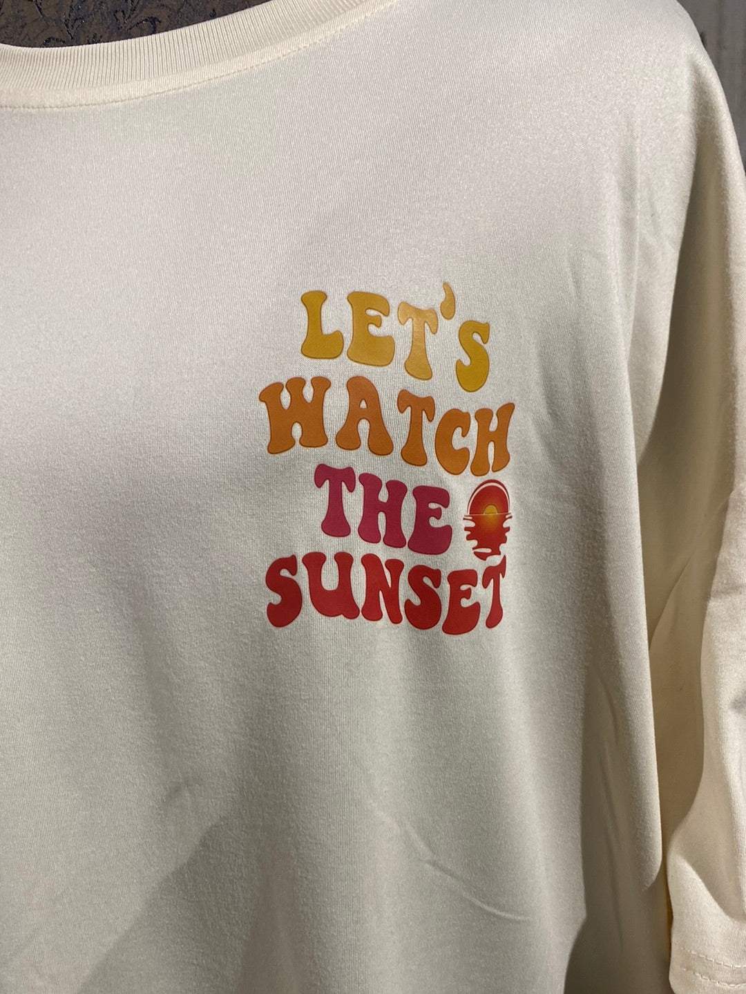 Womens Watch The Sunset Tshirt Large