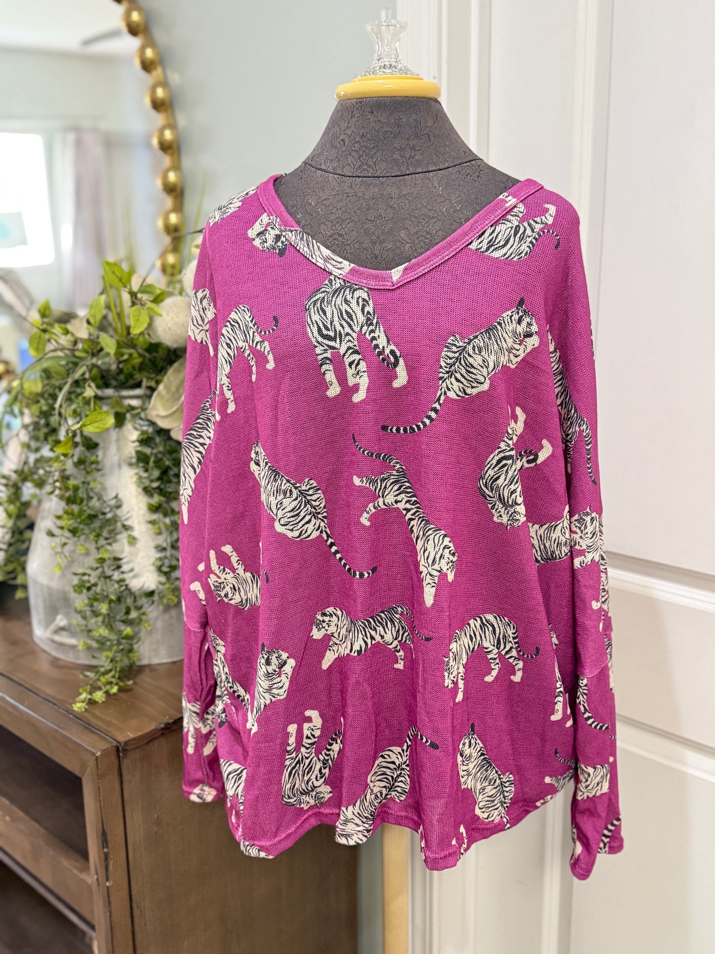 Womens Hopely Leopard Blouse NWT 1X-3X