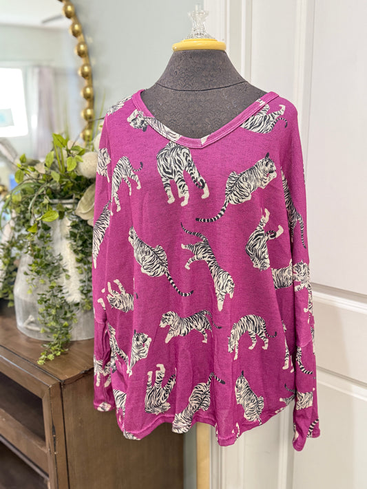 Womens Hopely Leopard Blouse NWT 1X-3X