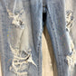 Womens Splatter Paint Judy Blue Jeans Size 15