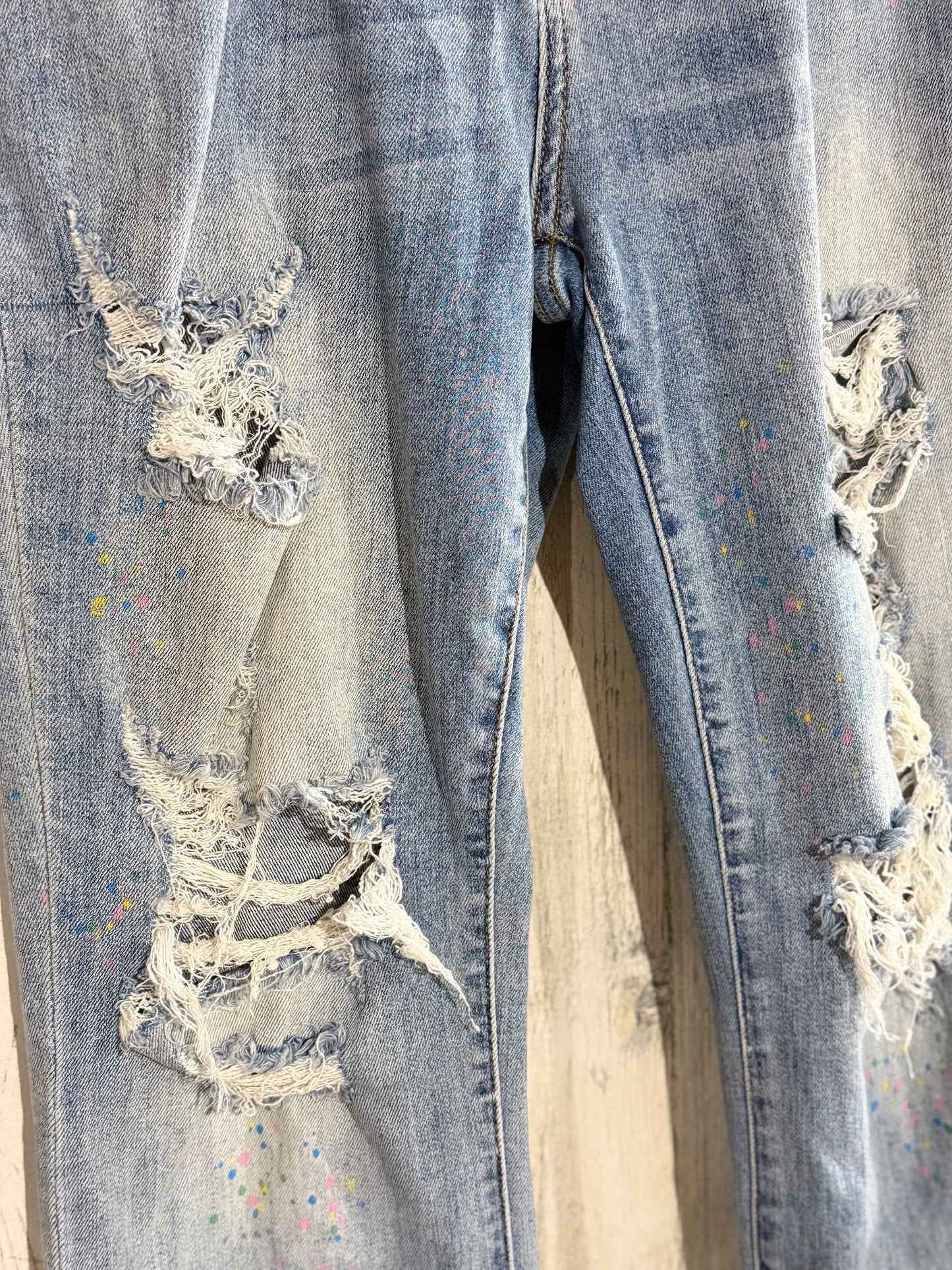 Womens Splatter Paint Judy Blue Jeans Size 15