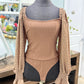 Womens Promesa Smocked Bodysuit Large NWT