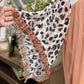 Womens Leopard Ruffle Sleeve Blouse Size 2X