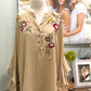 Womens Nostalgia Embroidered Blouse Size Large