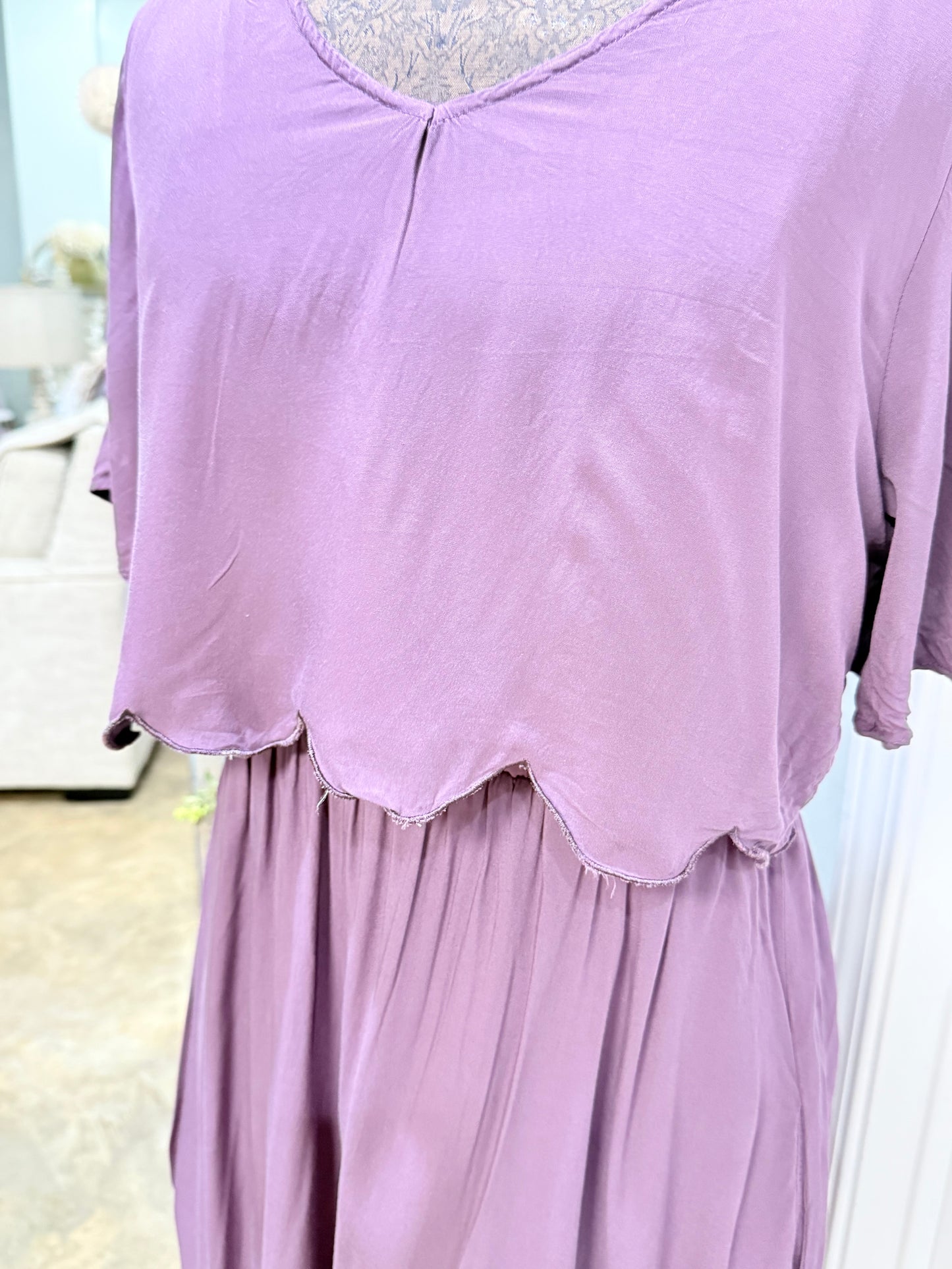 Womens Piper & Scoot Plum Dress Large EUC