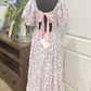 Womens Peach Love Blue Floral Dress Large NWT $72