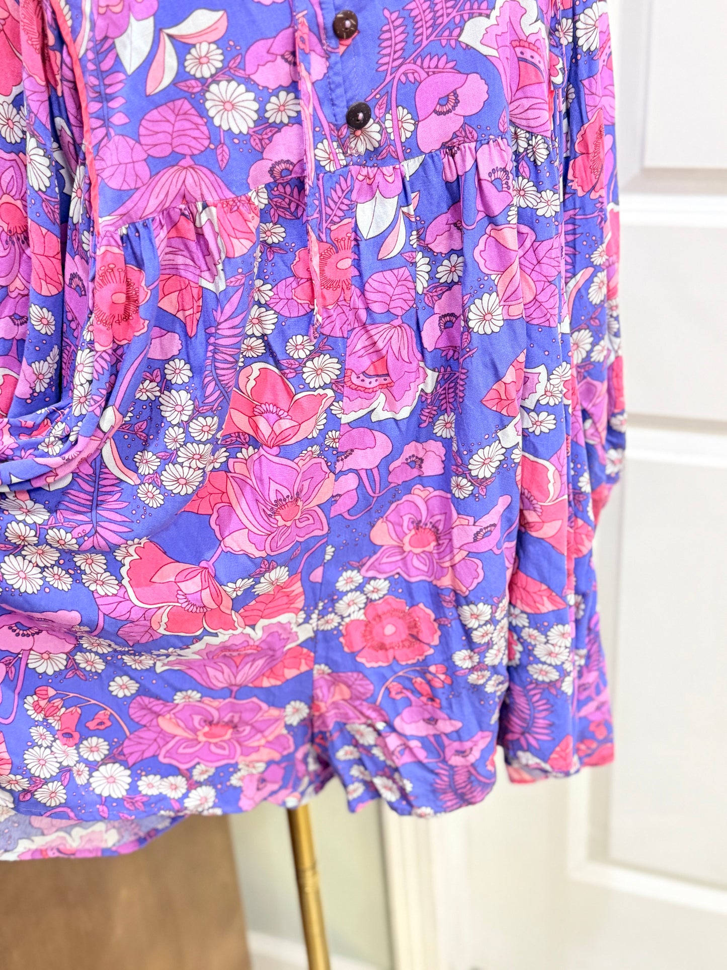 Womens Rustty Dustty Floral Romper 1X EUC