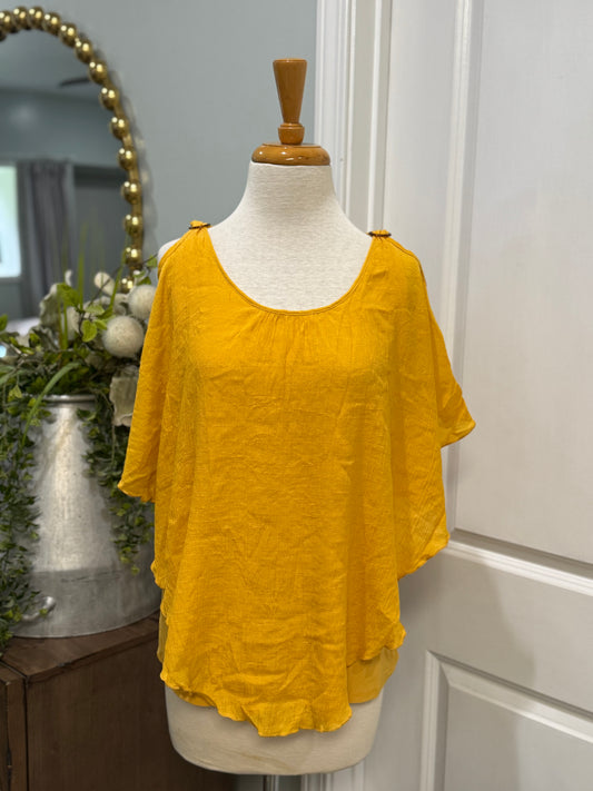 Womens Naif Cold Shoulder Blouse Size XL