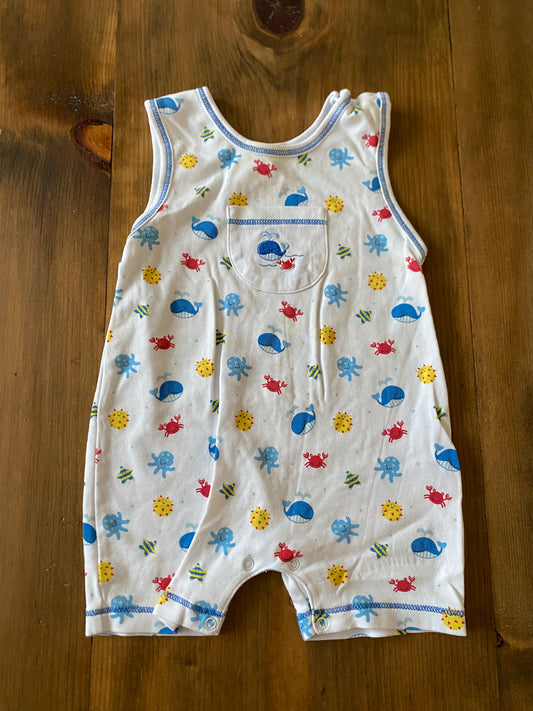 Boys Kissy Kissy Whale Onesie Sz 9M