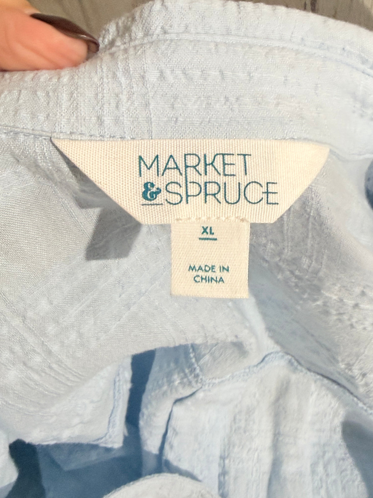 Womens Market Spruce Cotton Blouse XL EUC