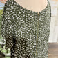 Womens Michael Kors Green Floral Dress 2X EUC