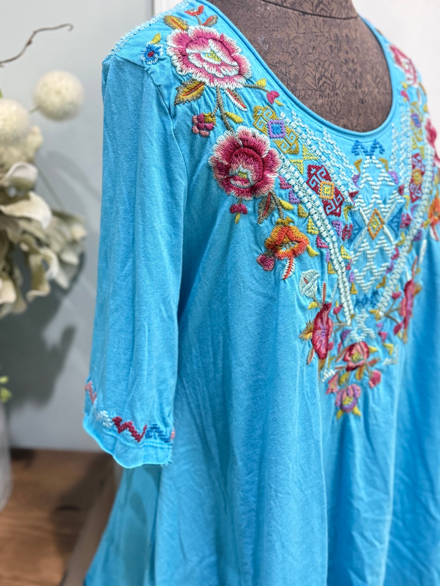 Womens Johnny Was Sharkbte Tunic Size Large EUC