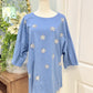 Womens Peach Love Star Blouse Large EUC