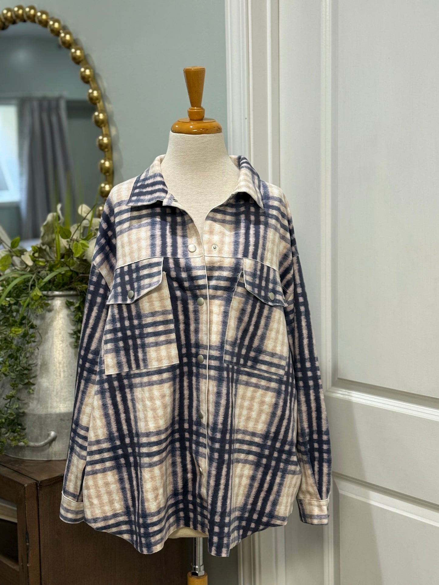 Womens Bucketlist Shacket Size Large NWT $48