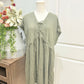 Womens Green Cotton Gauze Dress 2X  EUC