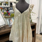 Womens Blu Pepper Flutter Sleeve Nude Dress Size Large EUC