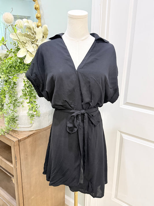 Womens GB Black Wrap Dress Small NWT