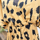 Womens Leopard Satin Dress 2X EUC