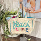 KatyDid Beach Life Canvas Tote GUC