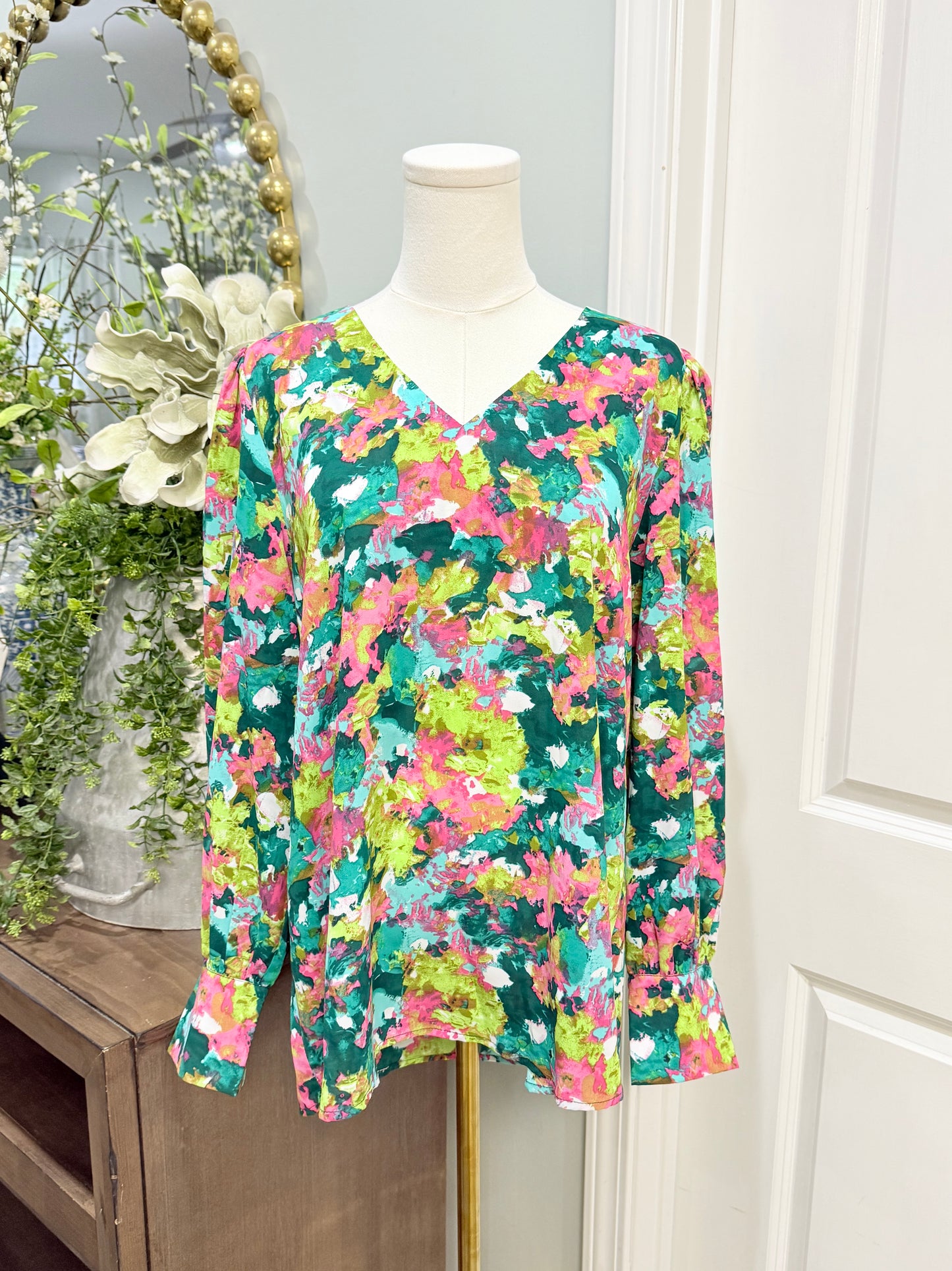 Womens Jodifl Colorful Blouse Medium EUC