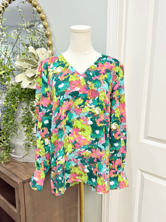 Womens Jodifl Colorful Blouse Medium EUC