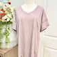 Womens Brown Vneck tshirt XL EUC