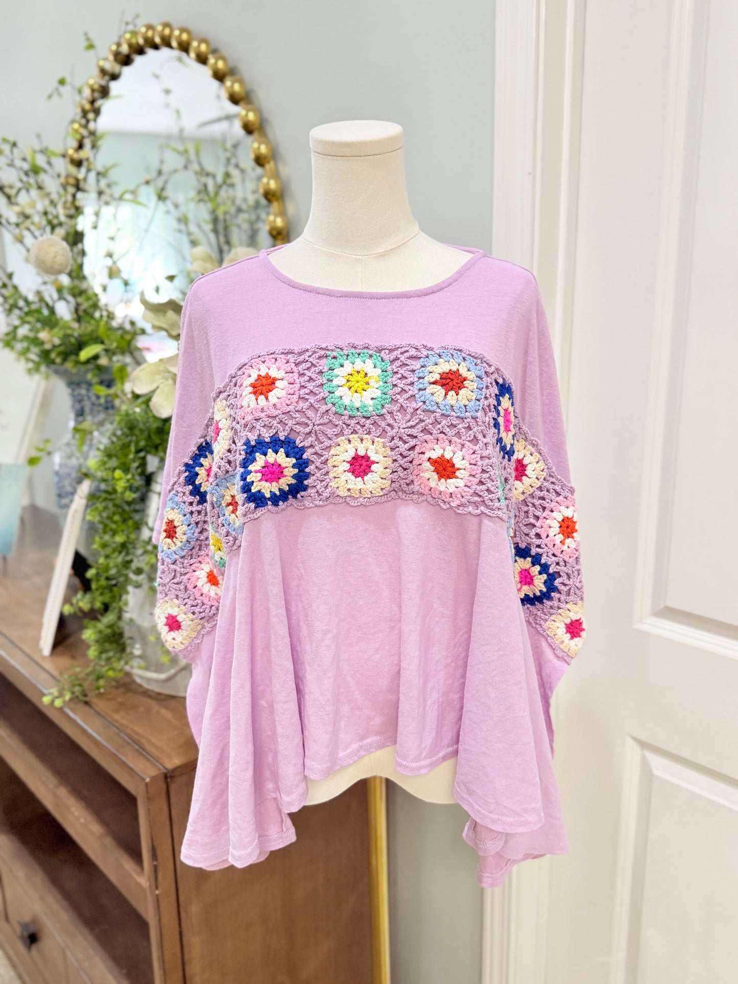 Womens Savanna Jane Crotchet Blouse M/L EUC