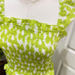 Womens Green Daisy Maxi Dress Medium EUC