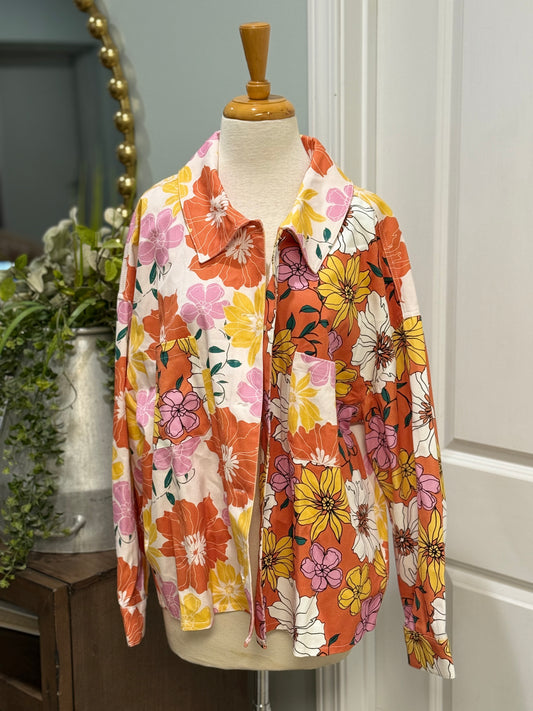 Womens Emily Wonder Floral Jacket 2X NWT $32.99