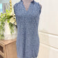 Womens Michael Kors Navy Sleeveless Dress Medium EUC