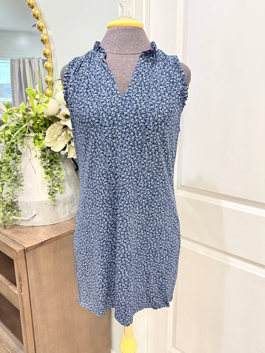 Womens Michael Kors Navy Sleeveless Dress Medium EUC