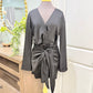 Womens Wayf Black Satin Dress Medium EUC Retails for $100+