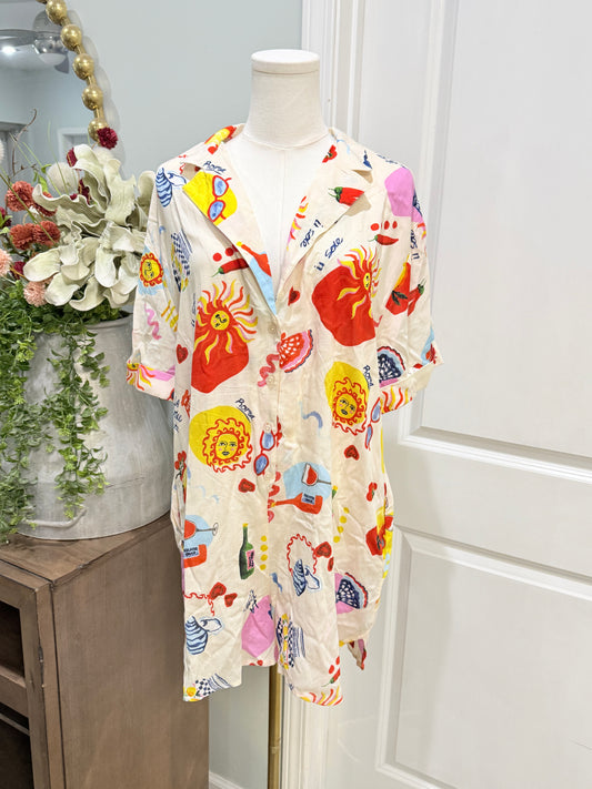 Womens True Destinations Resort Wear Romper Large EUC