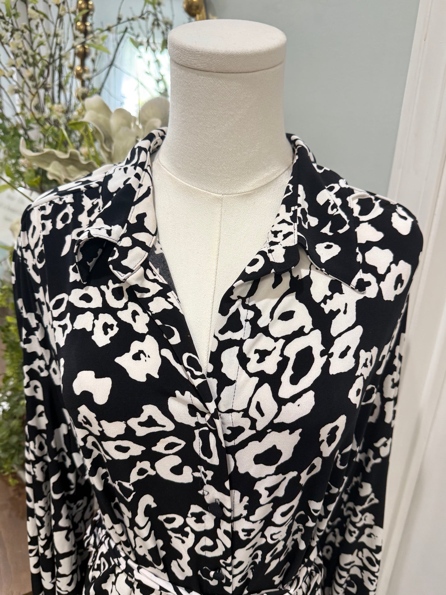 Womens Worthington Black Leopard Maxi Dress 20W