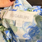 Womens Sugarlips Floral Flutter Sleeve Blouse Large EUC