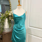 Womens Glam Satin Cocktail Dress Size Medium