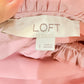 Womens Loft Pink Satin Blouse Small EUC