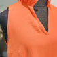 Womens Pixy + Ivy Orange Ruffle Neck Dress Medium