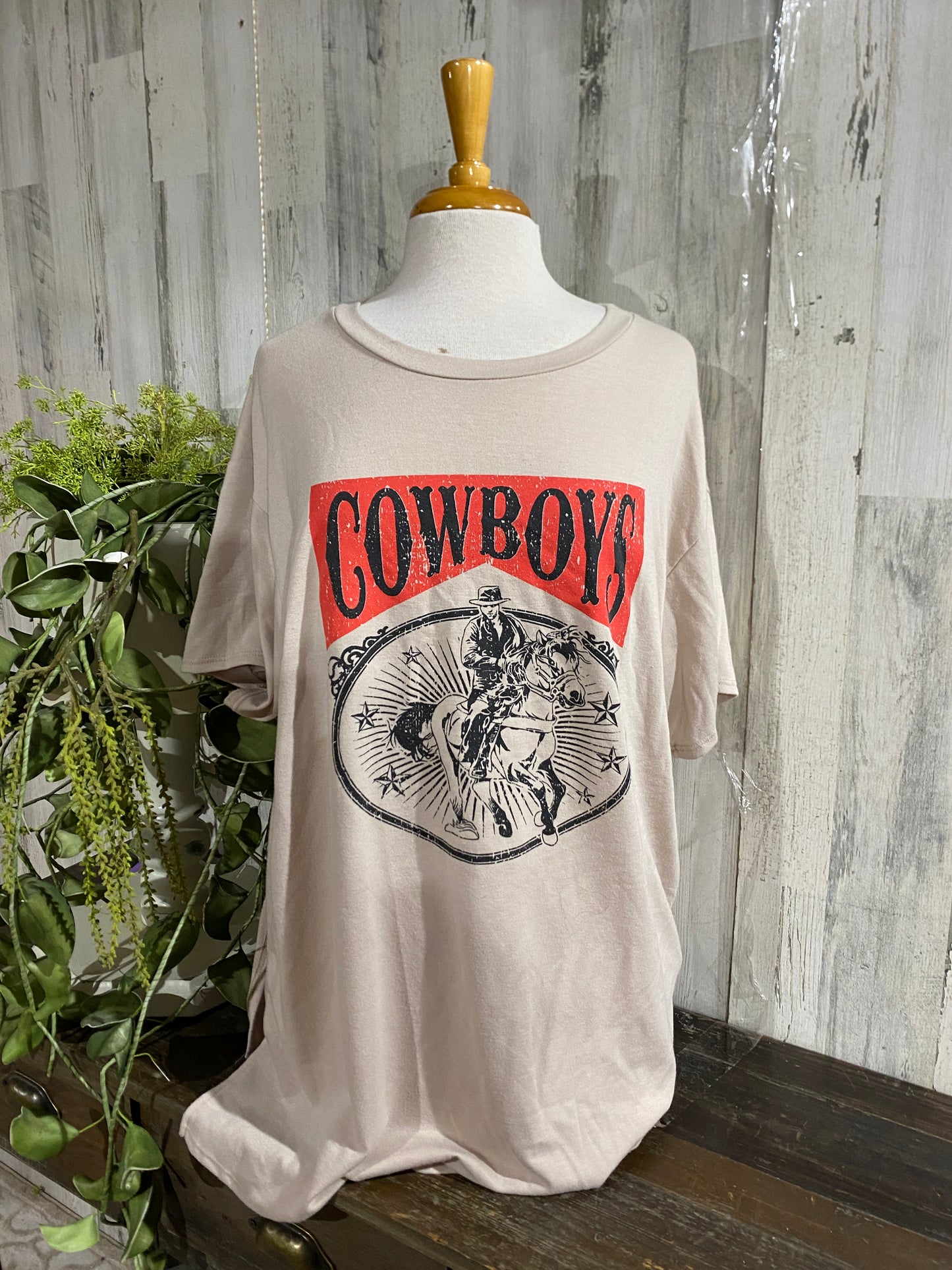 Womens Fantastic Fawn Cowboy Top Large